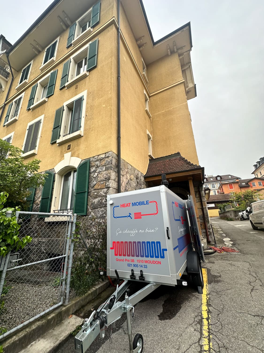 Installation chauffage mobile